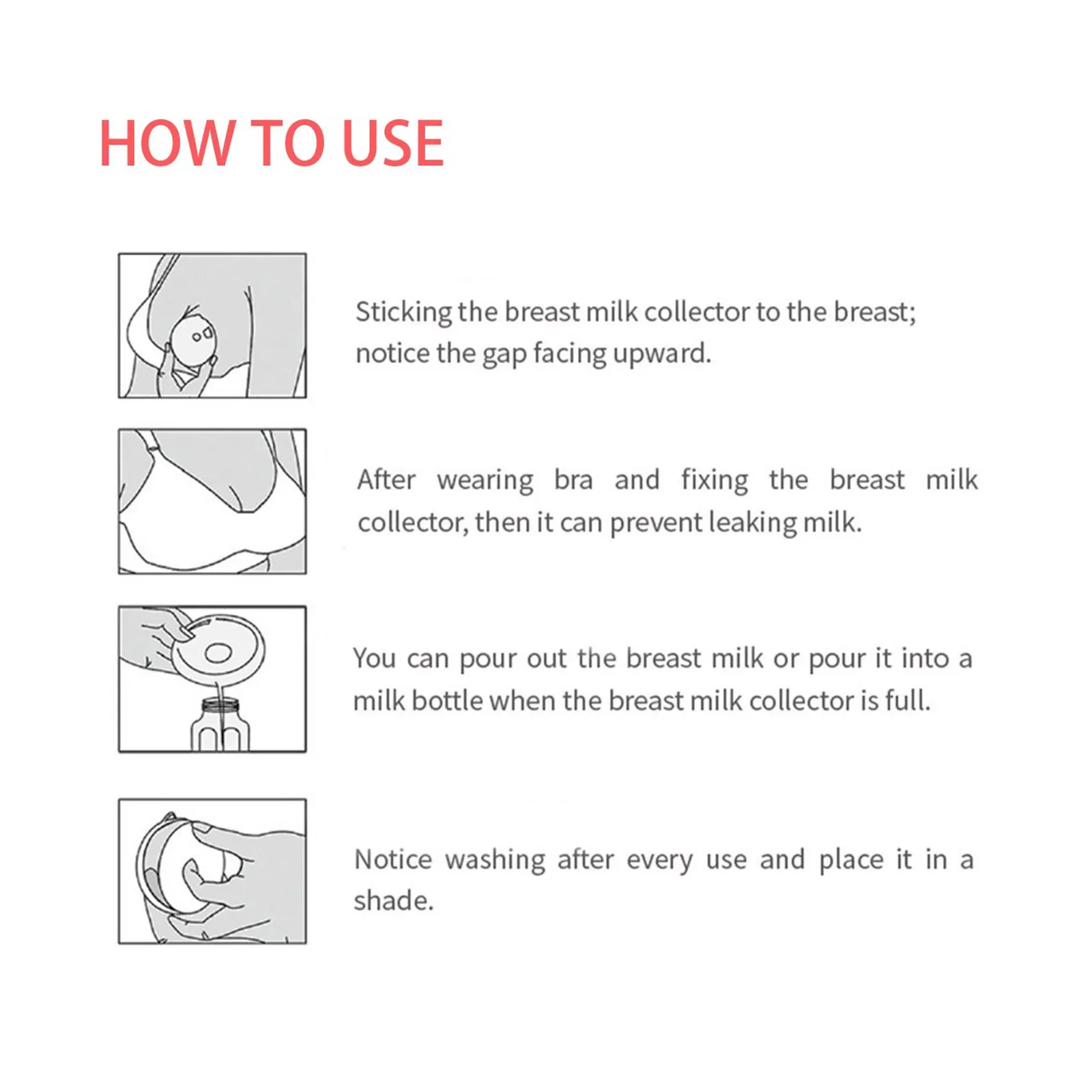 2-pack Reusable Comfort Breast Shells for Breastfeeding Relief & Protect Cracked Sore Nipples & Collect Leaked Breast Milk  image 6