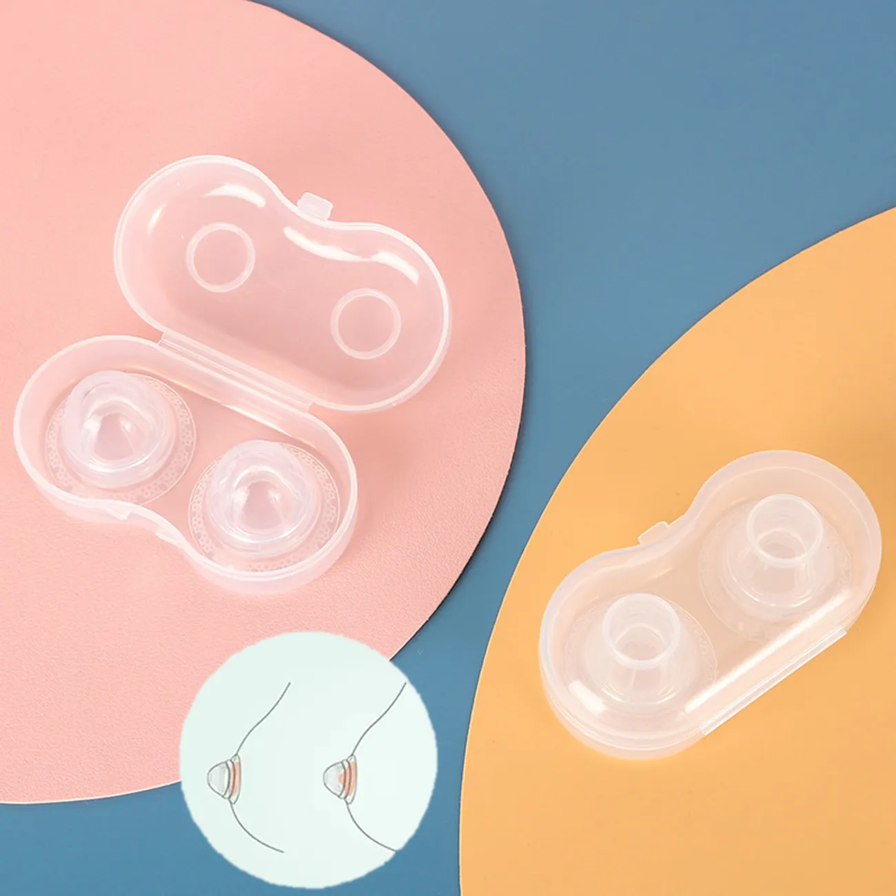 2-pack Silicone Nipple Corrector for Inverted Flat and Shy Nipple Can be Worn All-day White big image 1