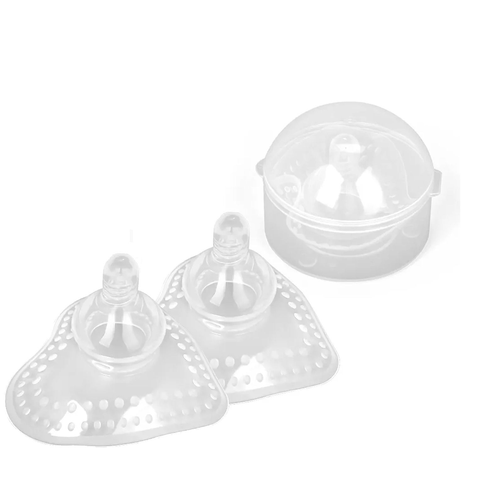 2-pack Nipple Shield For Nursing With Storage Case Protect Sore Or Cracked Nipples