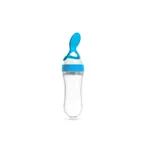Silicone Baby Food Dispensing Spoon, 90ml / 3oz Infant Food Squeeze Feeder Light Blue