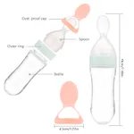 Silicone Baby Food Dispensing Spoon, 90ml / 3oz Infant Food Squeeze Feeder  image 5