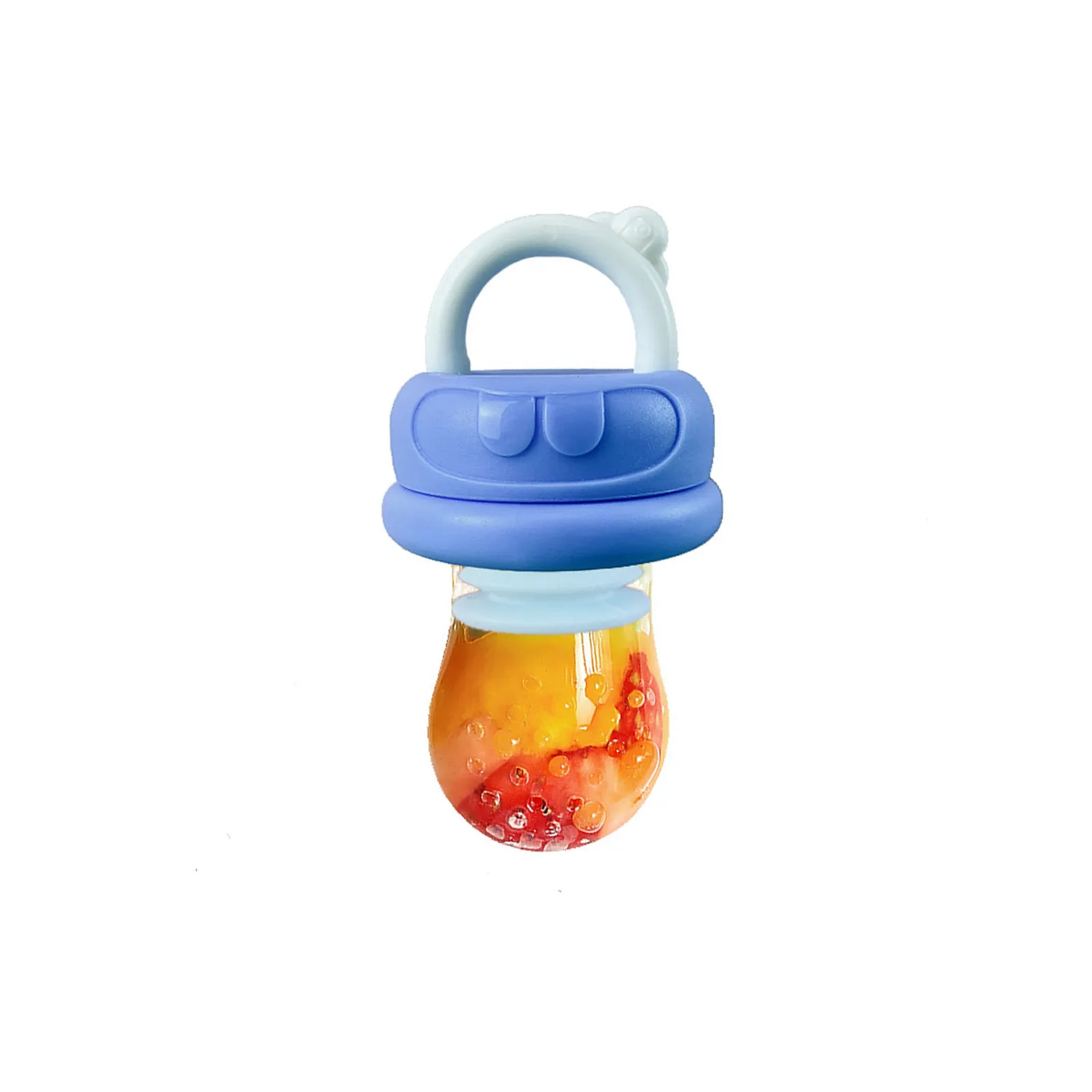 Baby Fruit Feeder | Fresh Food Feeder Pacifier | Silicone Teething Toy Teething Relief Appetite Stimulation for Baby Feeding Light Blue image 5