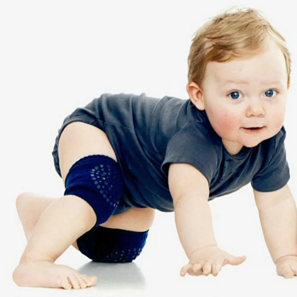 Rótulas antideslizantes sólidas para bebés / niños pequeños Azul real big image 1
