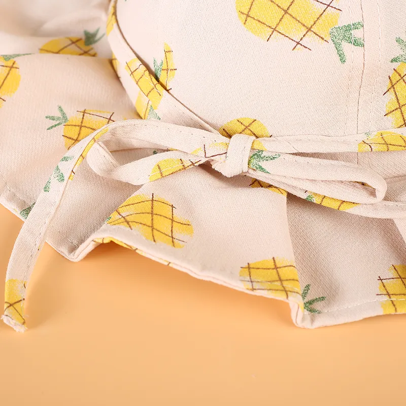 Toddler / Kid Stylish Fruit Allover Ruffled Hat Beige image 3