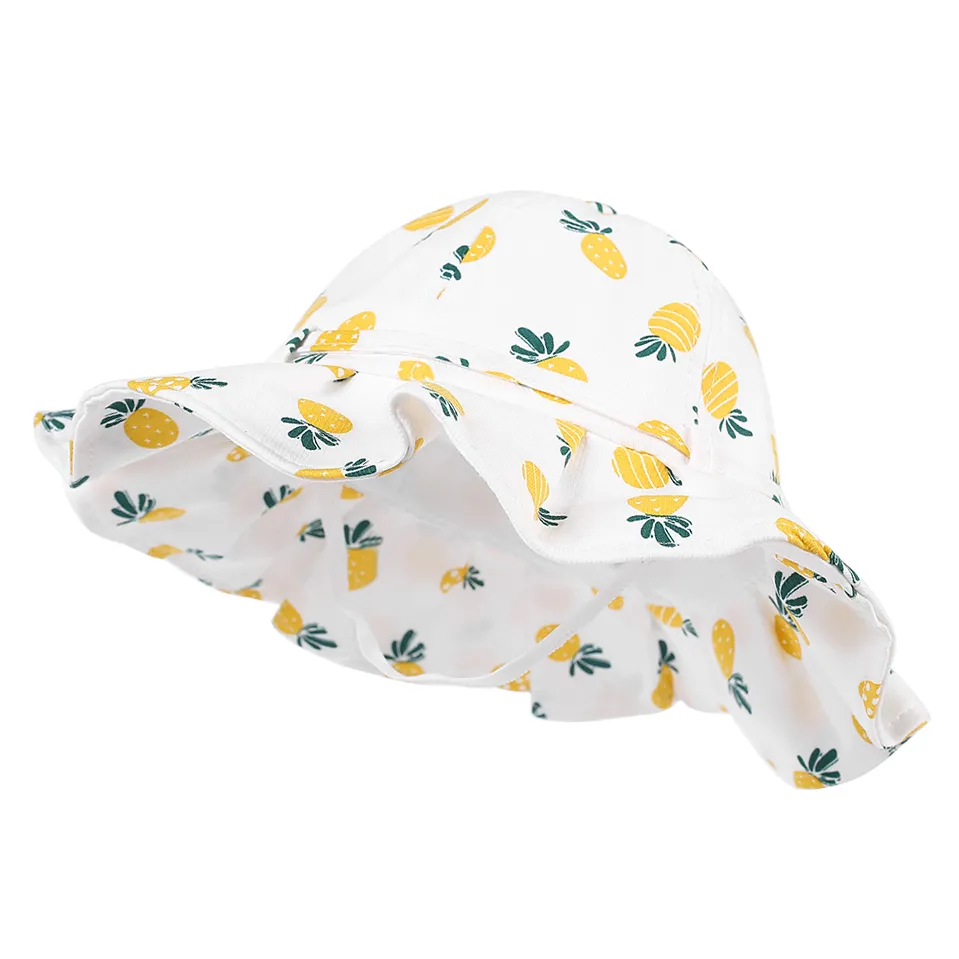 Toddler / Kid Stylish Fruit Allover Ruffled Hat White