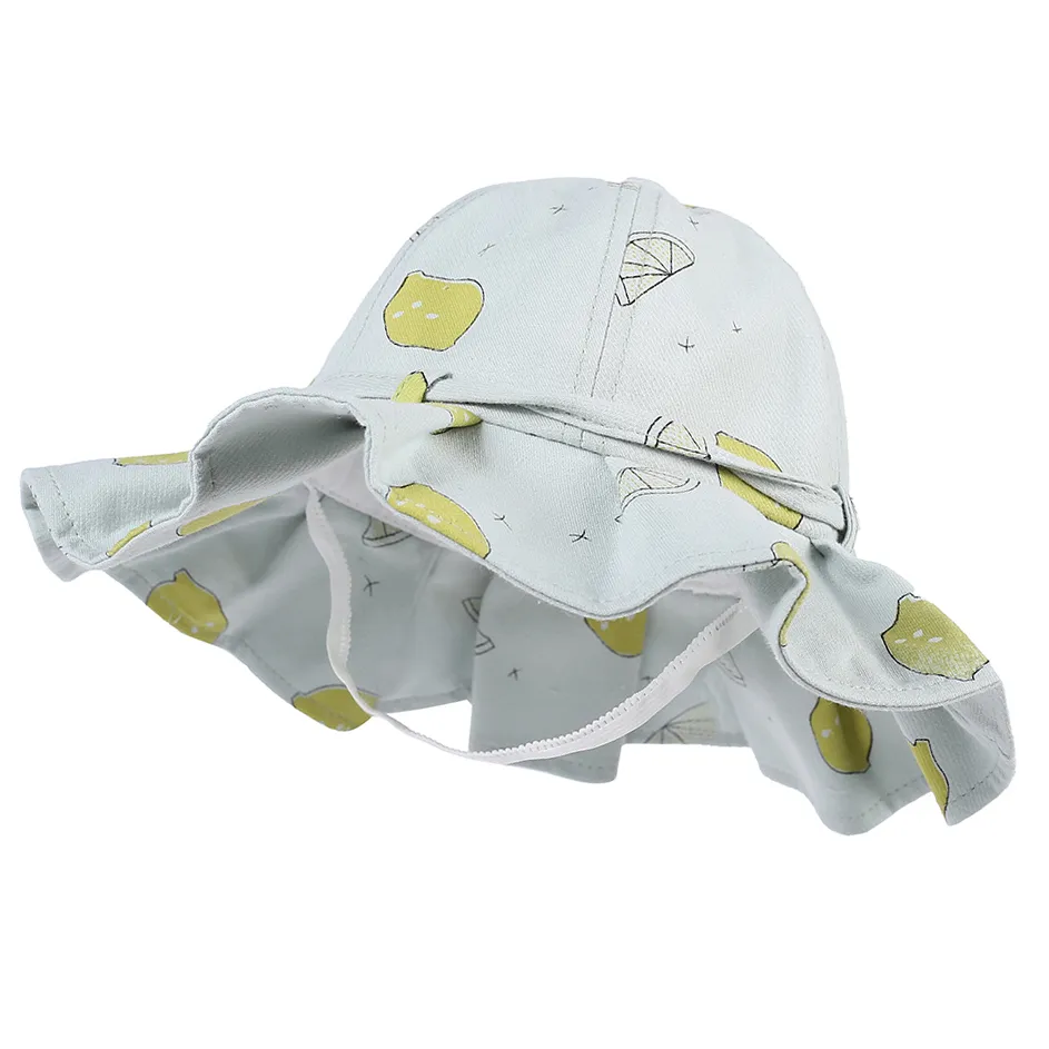 Toddler / Kid Stylish Fruit Allover Ruffled Hat Light Blue