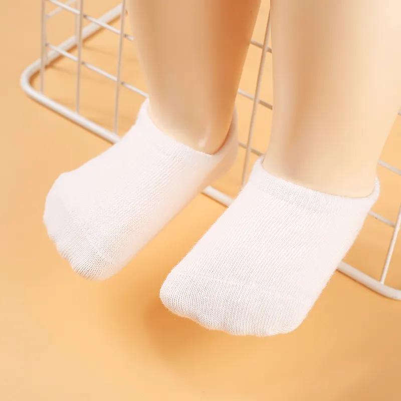 Baby solide rutschfeste Socken weiß big image 1