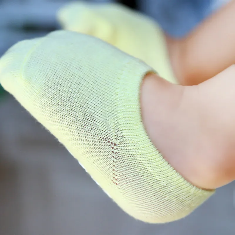 Baby solid Antiskid Socks Yellow big image 1