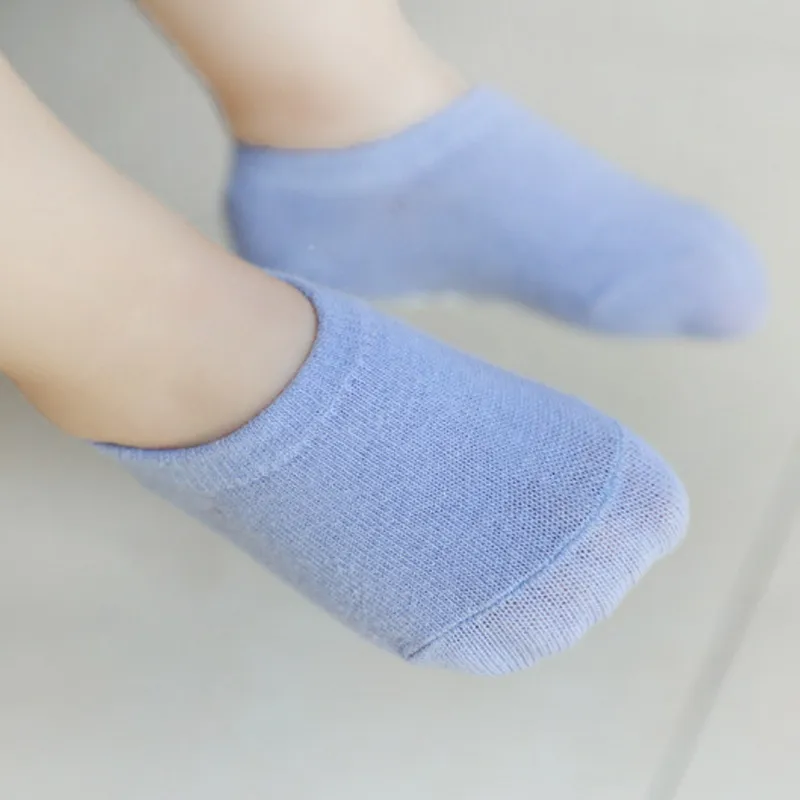 meias sólidas antiderrapantes para bebês Azul big image 1