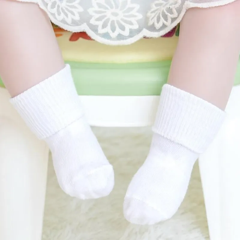 feste rutschfeste Socken für Babys / Kleinkinder weiß big image 1