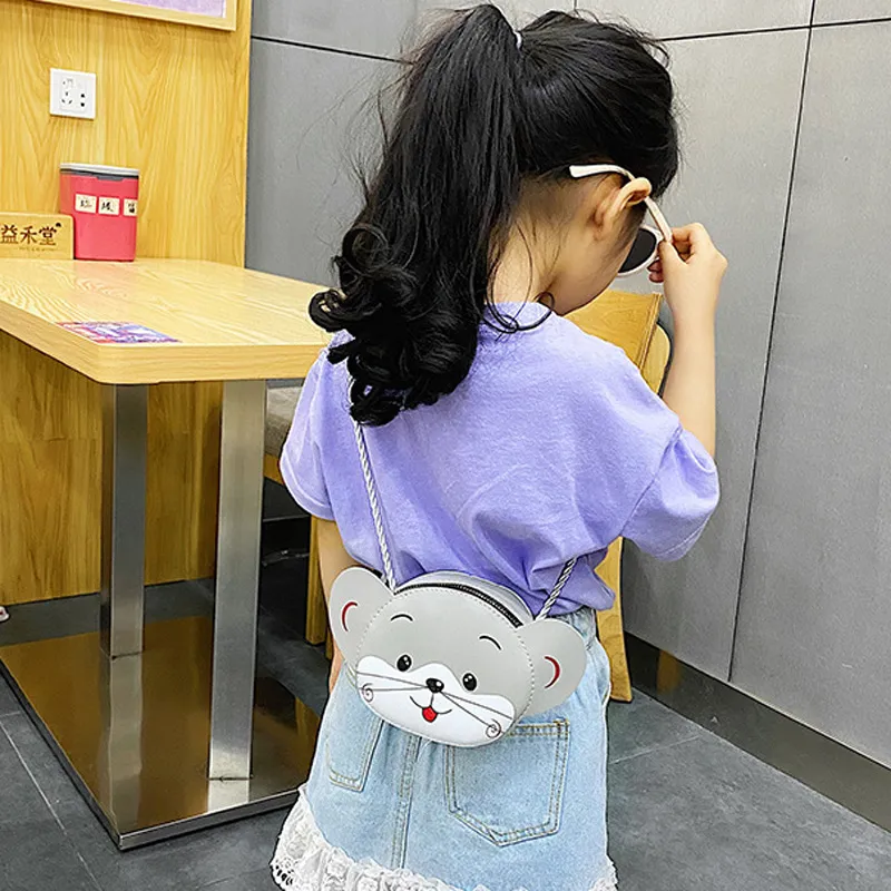 Adorable Animal Bag for Girls Grey big image 1