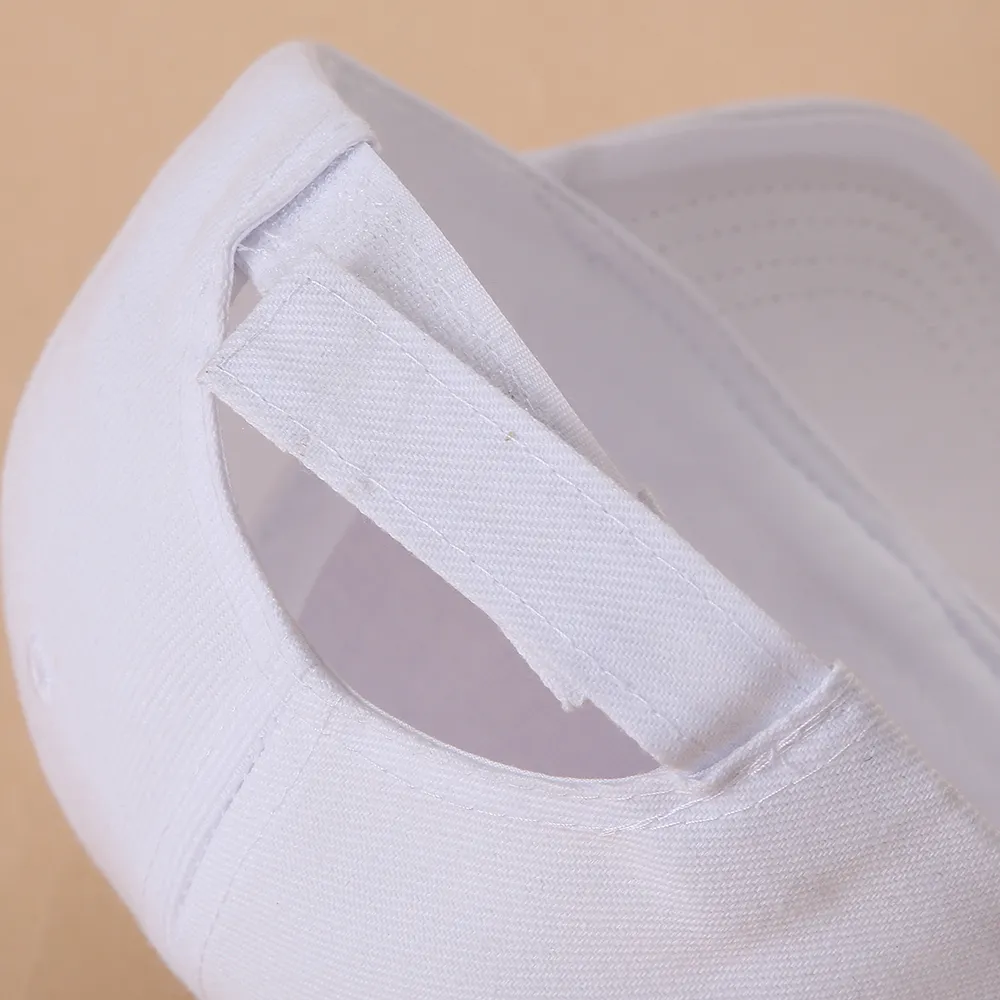 Gorra de béisbol sólida minimalista para niños Blanco big image 1