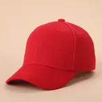 Kid Minimalist Solid Baseball Cap Red