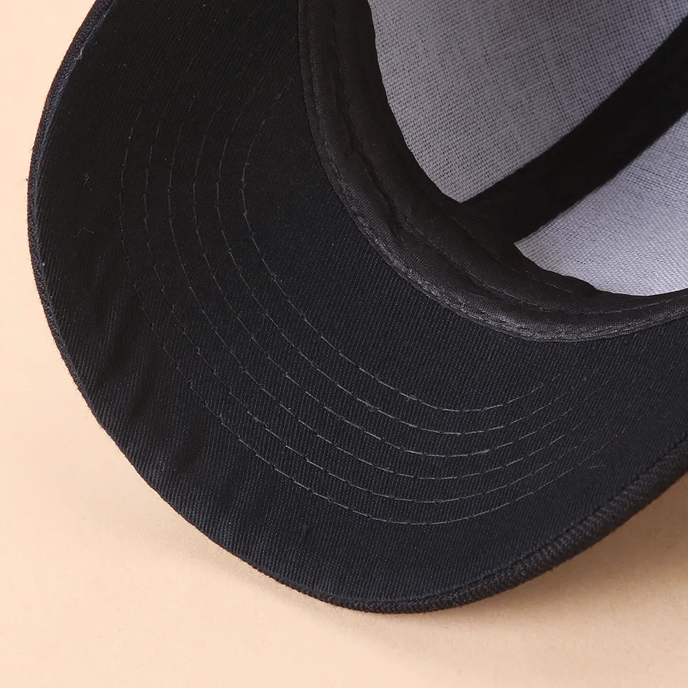 Gorra de béisbol sólida minimalista para niños Negro big image 1