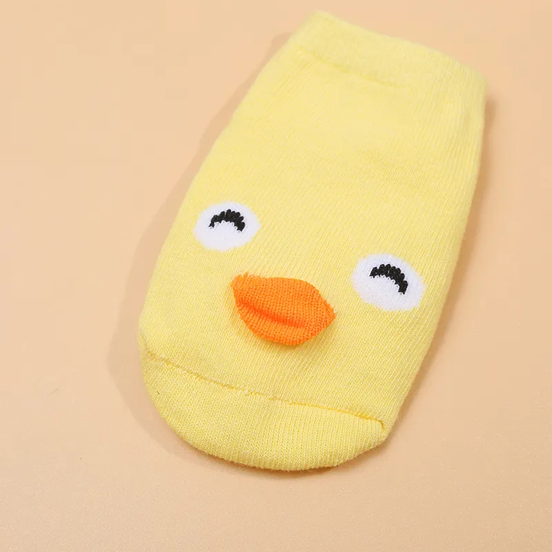bebê/criança adorável meias de chão animal Amarelo big image 1