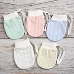 luvas anti-riscos de algodão sólido respirável para bebê  image 2