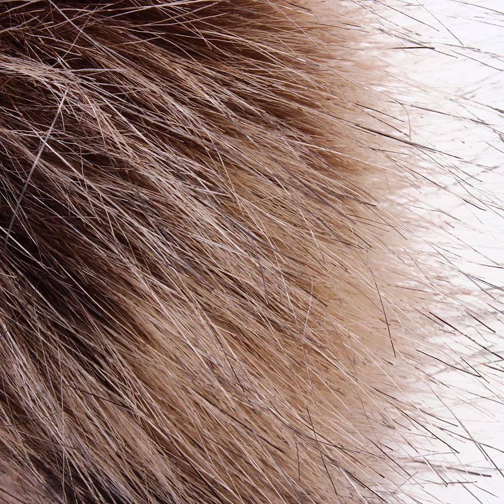 Mehrfarbige Strickmützen mit Haarballen für Herbst/Winter Beige big image 1