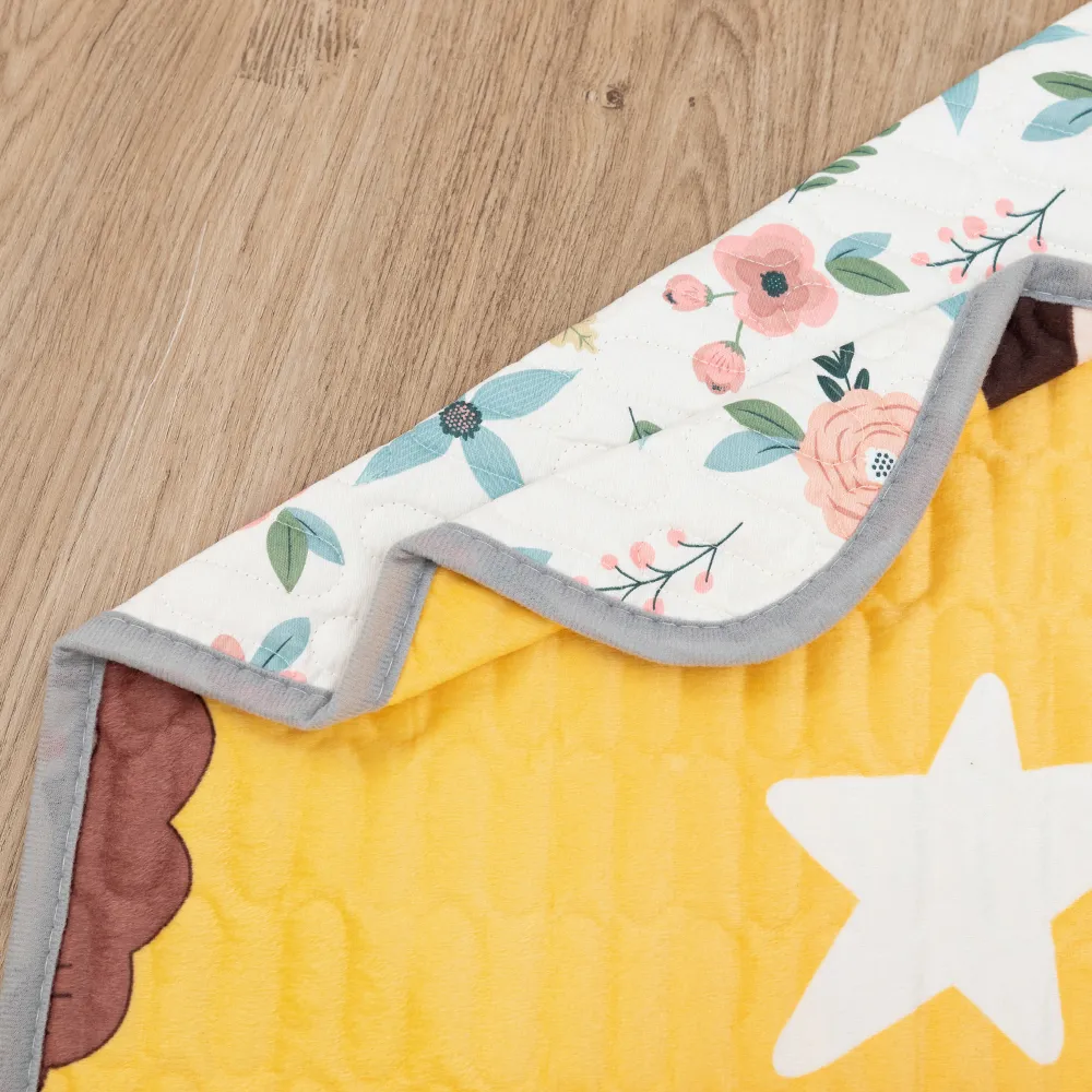 100% Cotton Cartoon Print Portable Diaper Waterproof Foldable Changing Pad Travel Diaper Change Mat 54*70cm/21.3*27.6 inch (Dinosaur Direction Random) big image 4