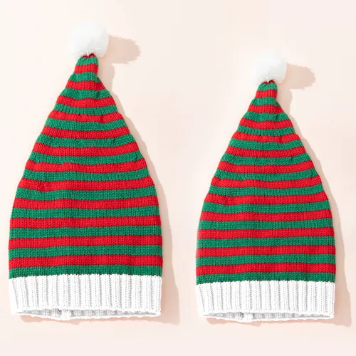 sombrero de santa navidad rojo y blanco gorras navideñas de punto sombrero de invierno sombreros navideños para mamá y para mí