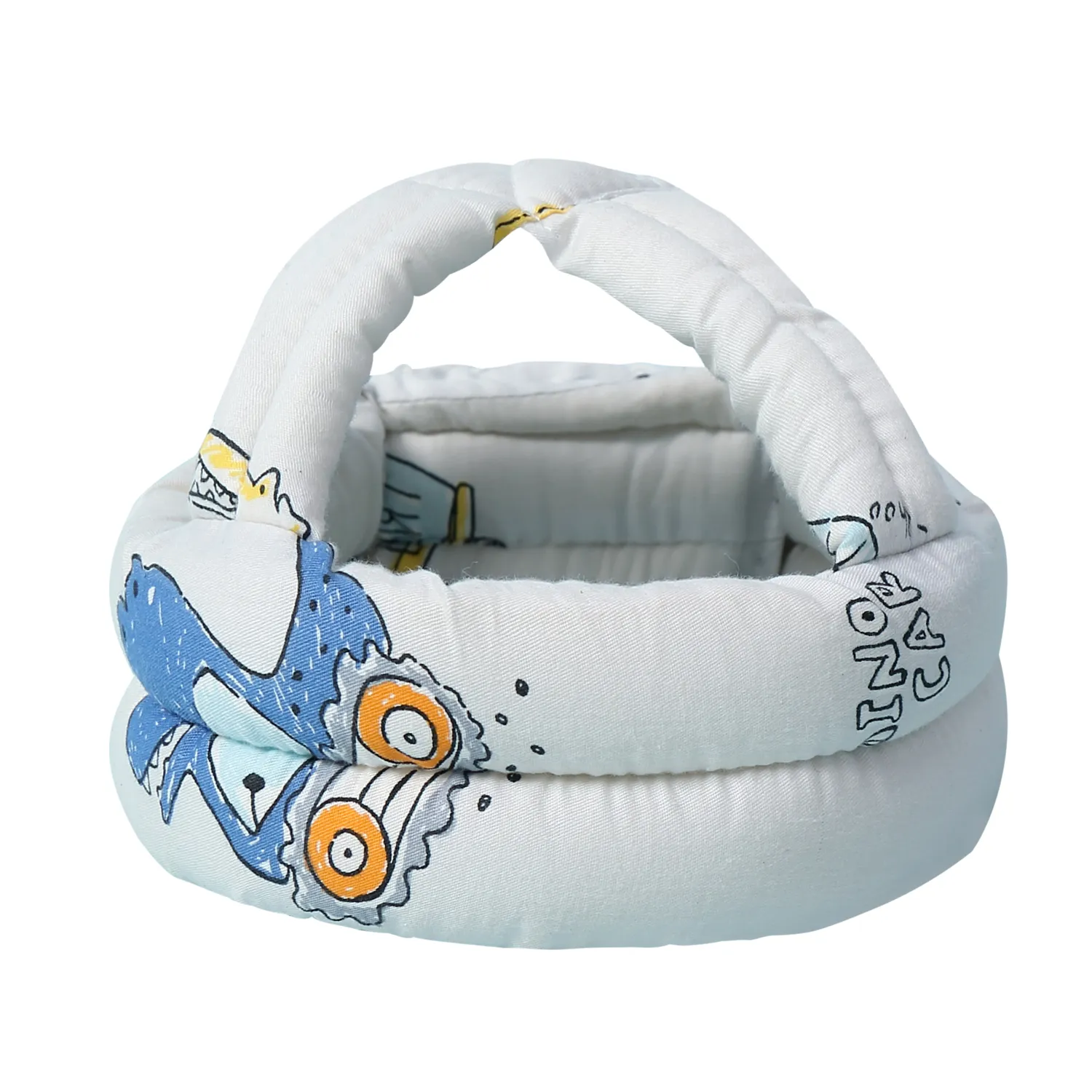 Baby Toddler Head Drop Protection Helmet for Crawling Walking Headguard Anti-collision Lace-Up Head Cap Light Grey