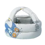 casque de protection contre les chutes de tête pour bébé enfant en bas âge pour ramper marche casque anti-collision à lacets casquette Gris Clair