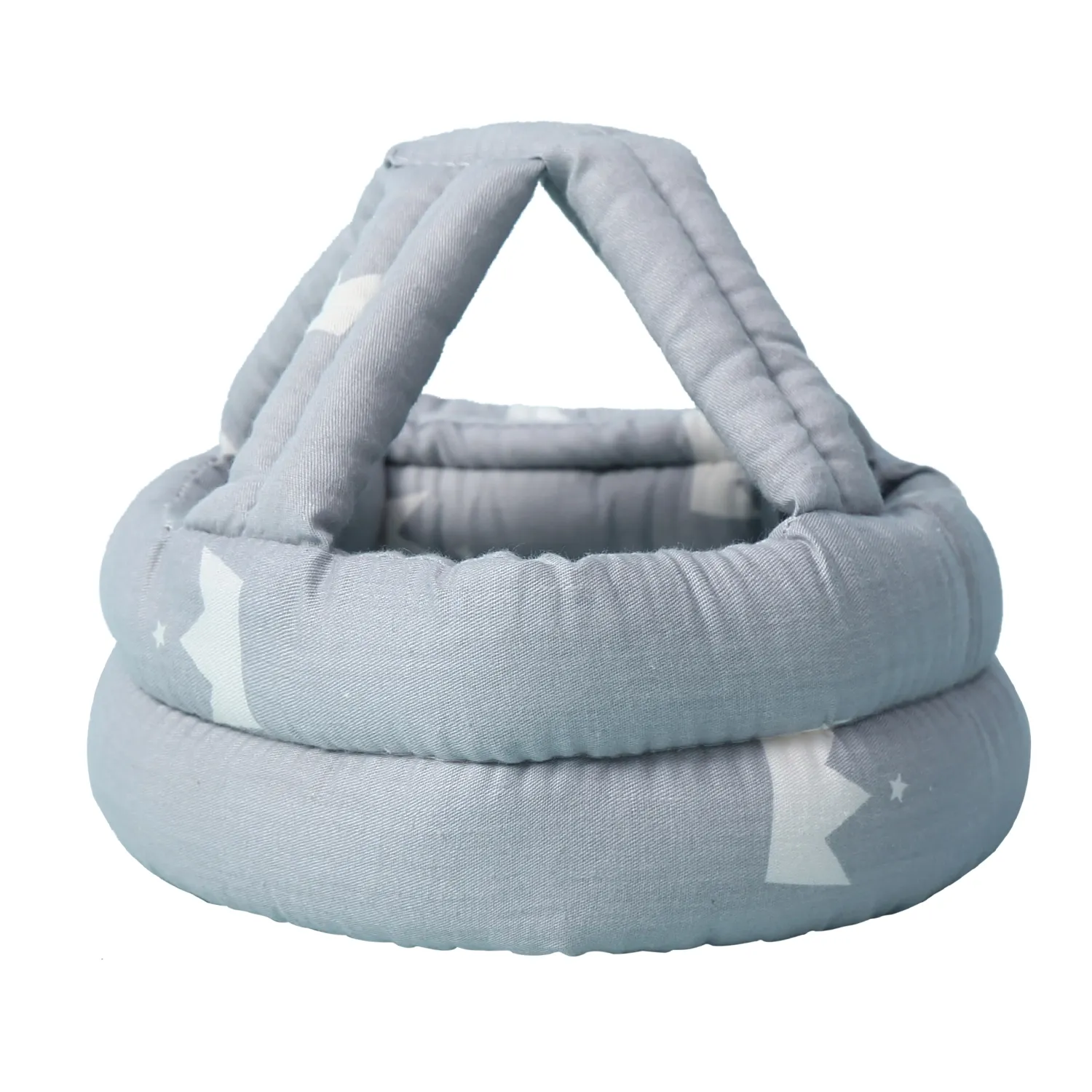 Baby Toddler Head Drop Protection Helmet for Crawling Walking Headguard Anti-collision Lace-Up Head Cap Grey
