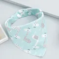5-pack 100% Cotton Snap Button Baby Bibs Toddler Triangle Scarf Bibs for Feeding & Drooling & Teething  image 2