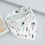 5-pack 100% Cotton Snap Button Baby Bibs Toddler Triangle Scarf Bibs for Feeding & Drooling & Teething  image 6