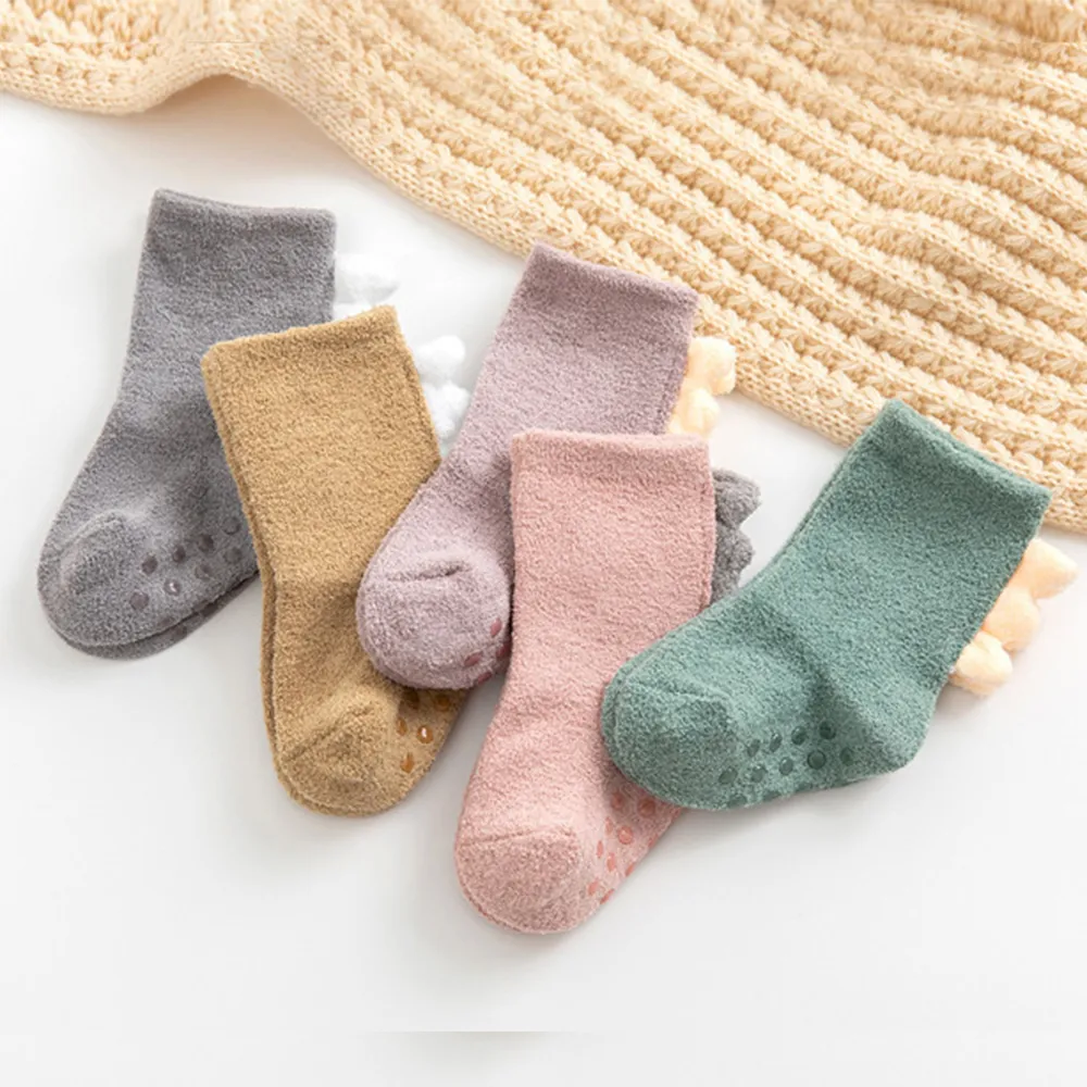 Baby Cartoon Thick Socks Green image 2