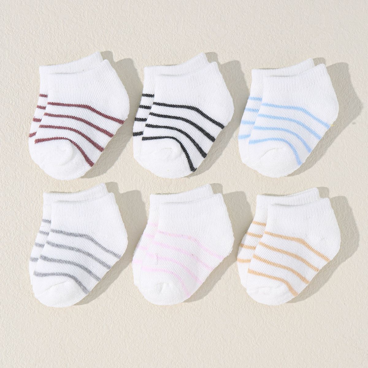 

6-pairs Baby Stripe Socks Set