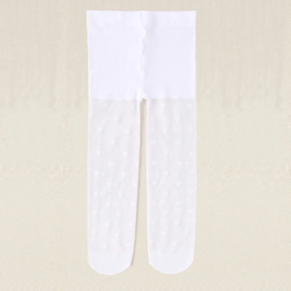Baby Heart Pattern Plain Pantyhose big image 2