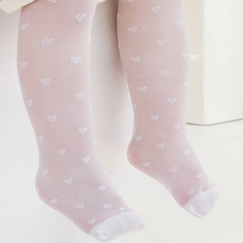 Baby Heart Pattern Plain Pantyhose big image 4