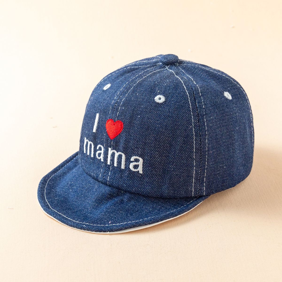 Casquette De Baseball En Denim à Lettres Brodées Pour Bébé