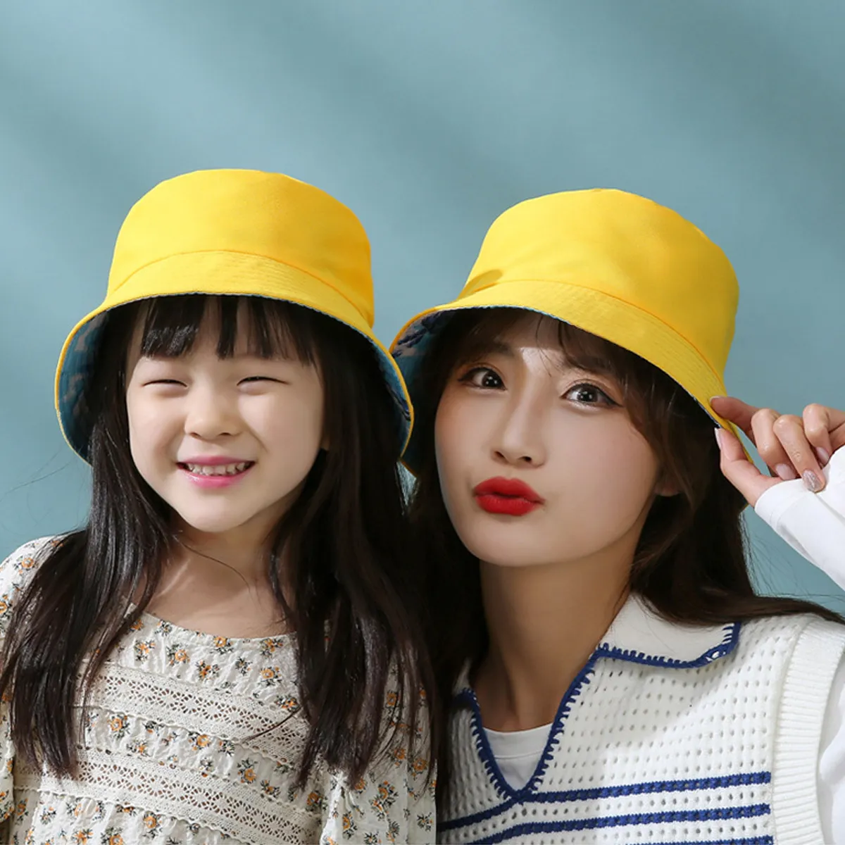 

Double Sided Bucket Hat for Mom and Me