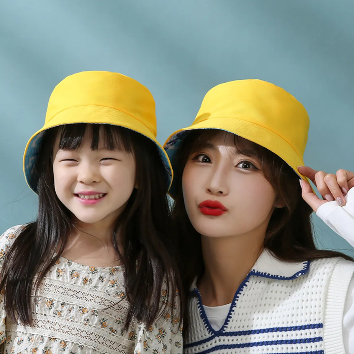 Double Sided Bucket Hat for Mom and Me  image 1
