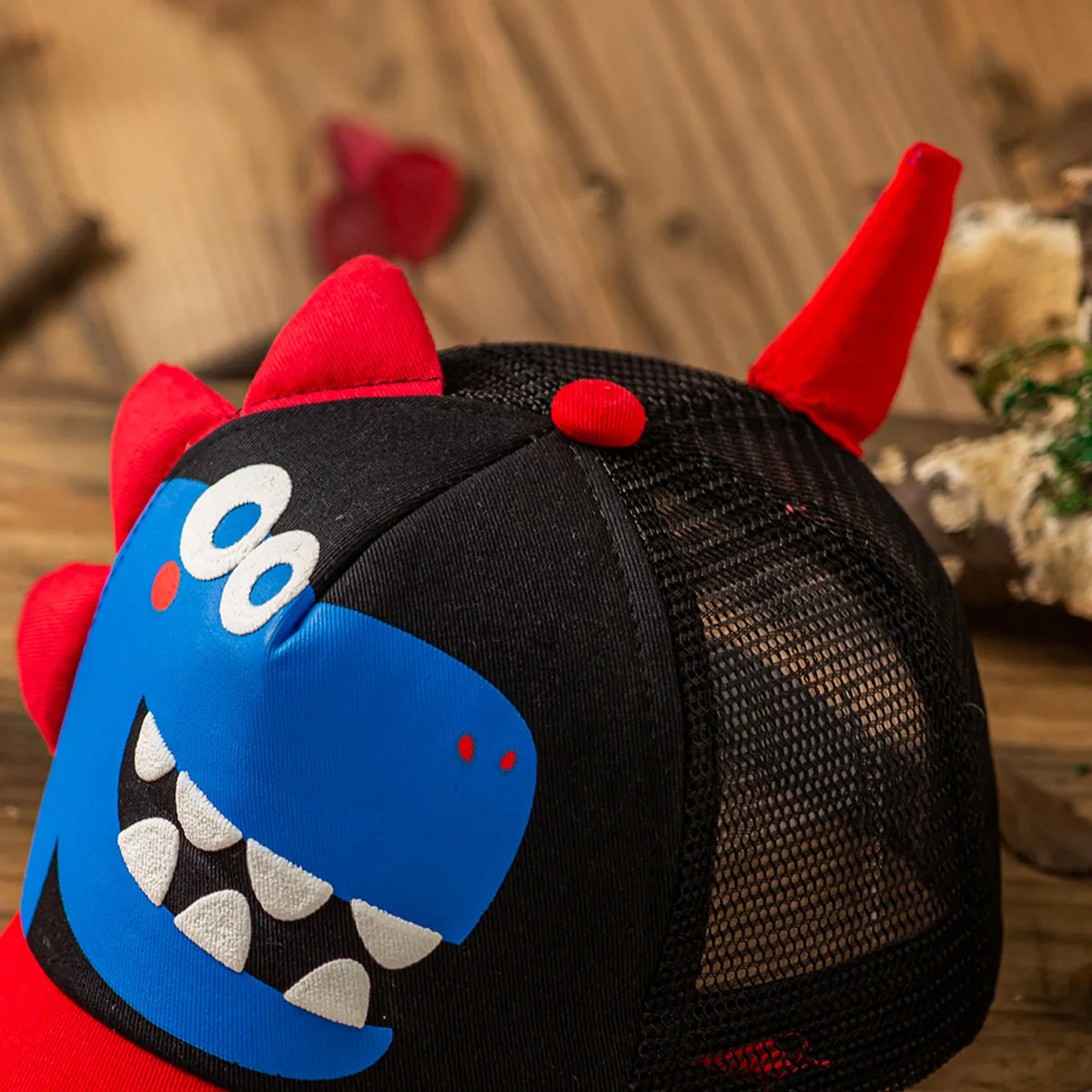 Toddler / Kid Cartoon Dinosaur Shape Trucker Hat  image 3