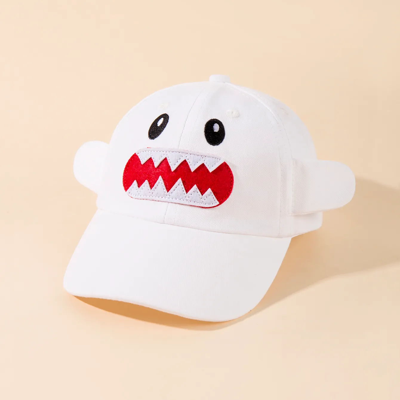 Toddler Shark Graphic Baseball Cap White image 3