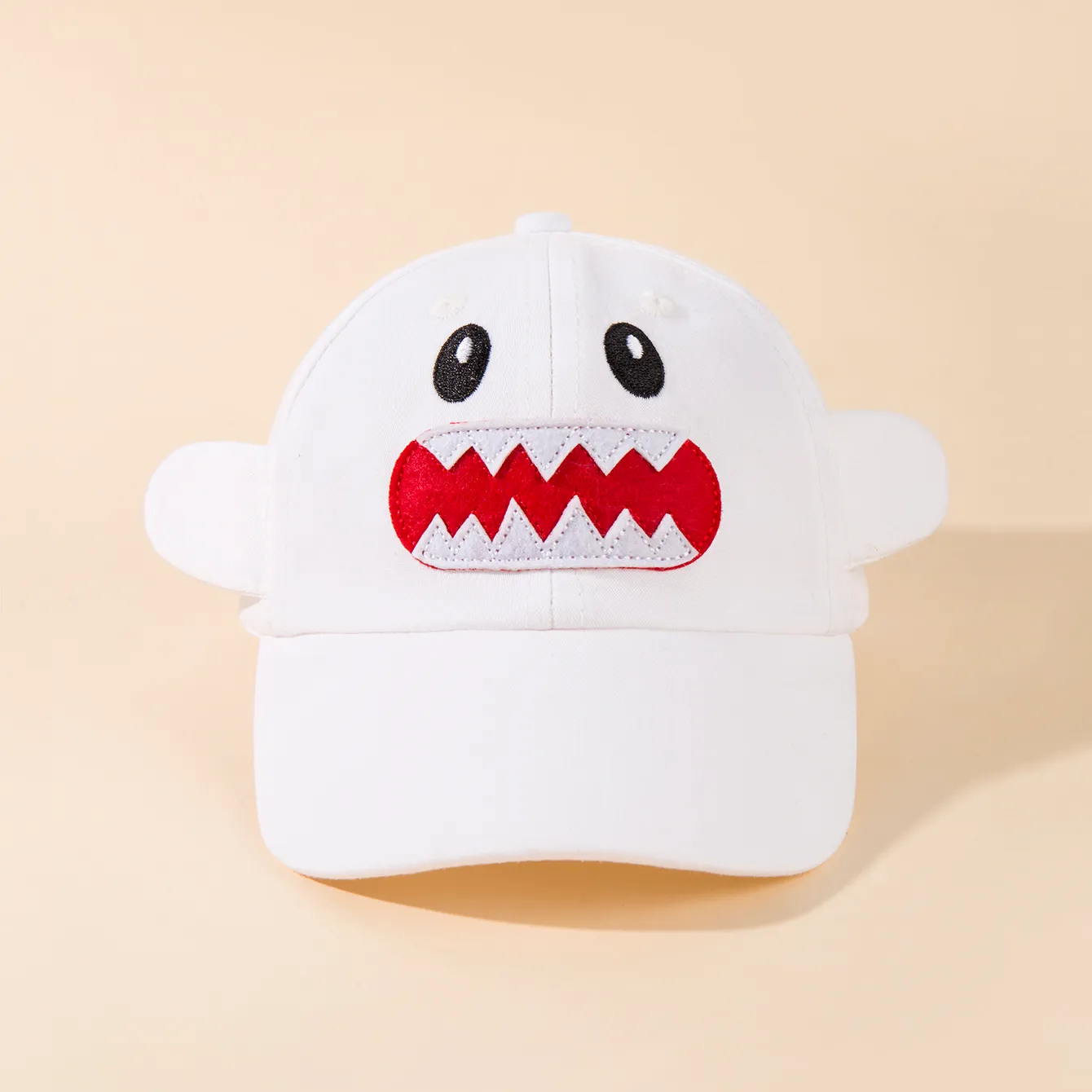 Toddler Shark Graphic Baseball Cap White image 4