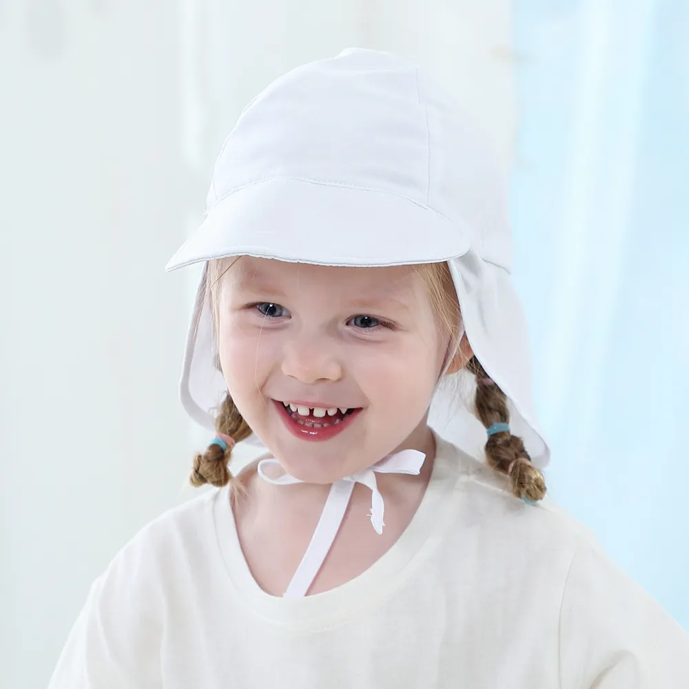 Baby/Toddler Sunscreen Strappy Solid Sun Hat big image 2