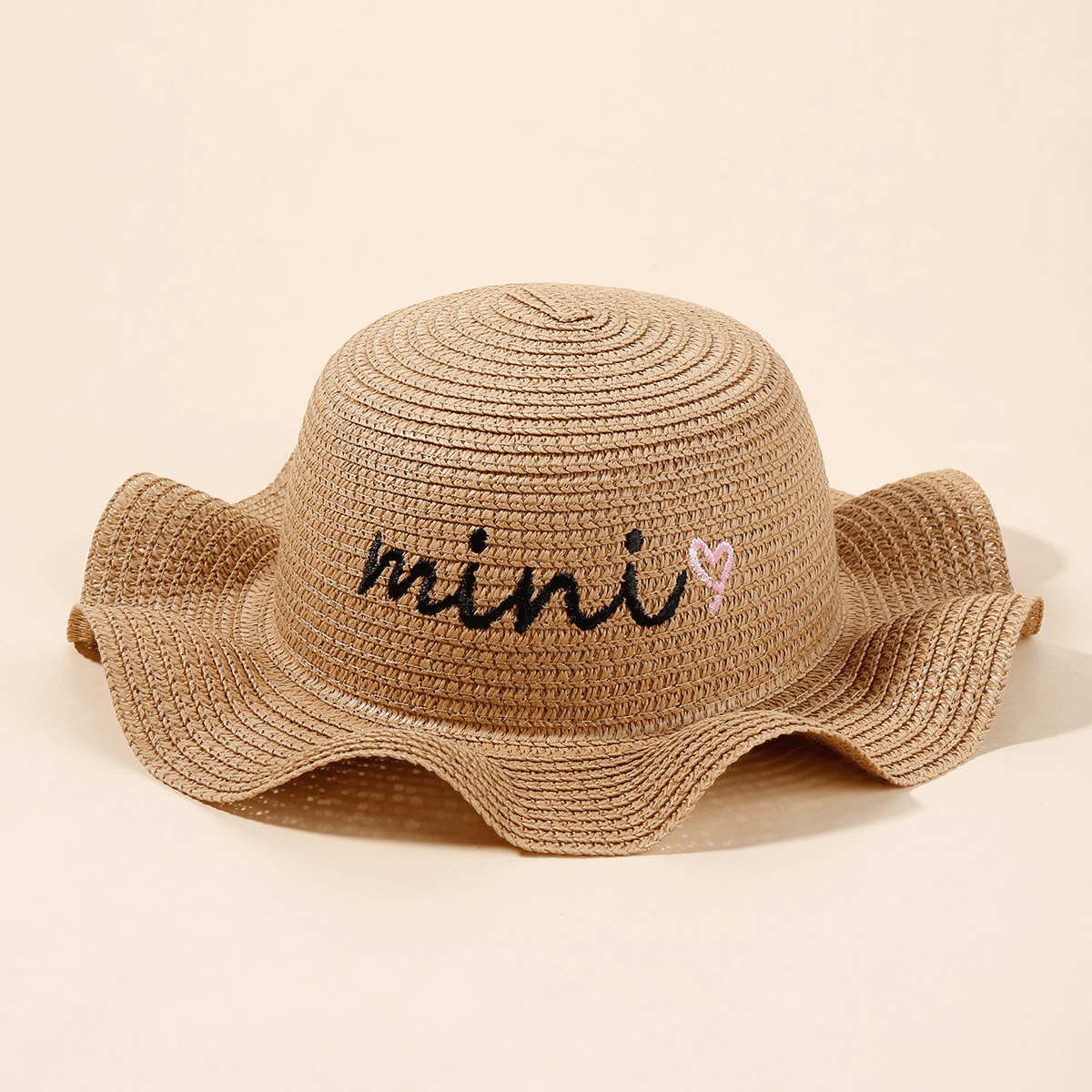 Baby/Toddler Letters Heart Embroidery Straw Hat