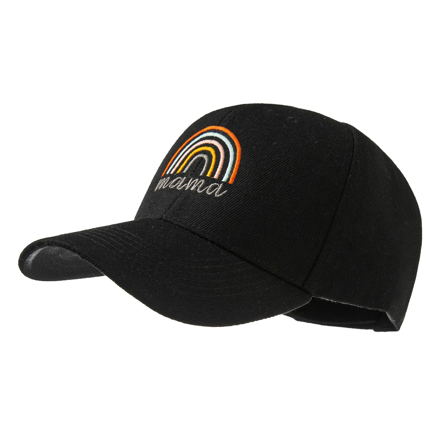 Rainbow Embroidery Baseball Cap For Mom And Me