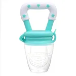 BPA Free Baby Vegetable Fruit Feeder Food Pacifier Chew Feeder Baby Silicone Pacifier Massage Gums Light Blue
