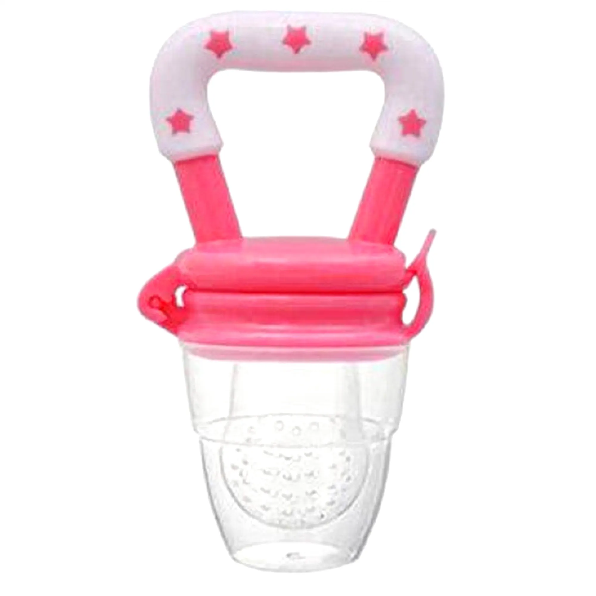 BPA Free Baby Vegetable Fruit Feeder Food Pacifier Chew Feeder Baby Silicone Pacifier Massage Gums Light Red