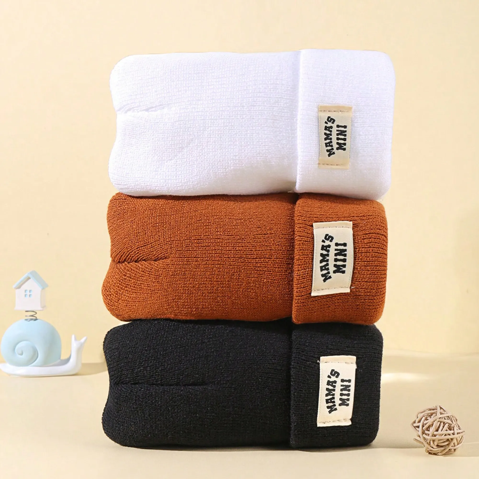 3-pack toddler/kids Casual Versatile Fashion Warm Knitted Hat