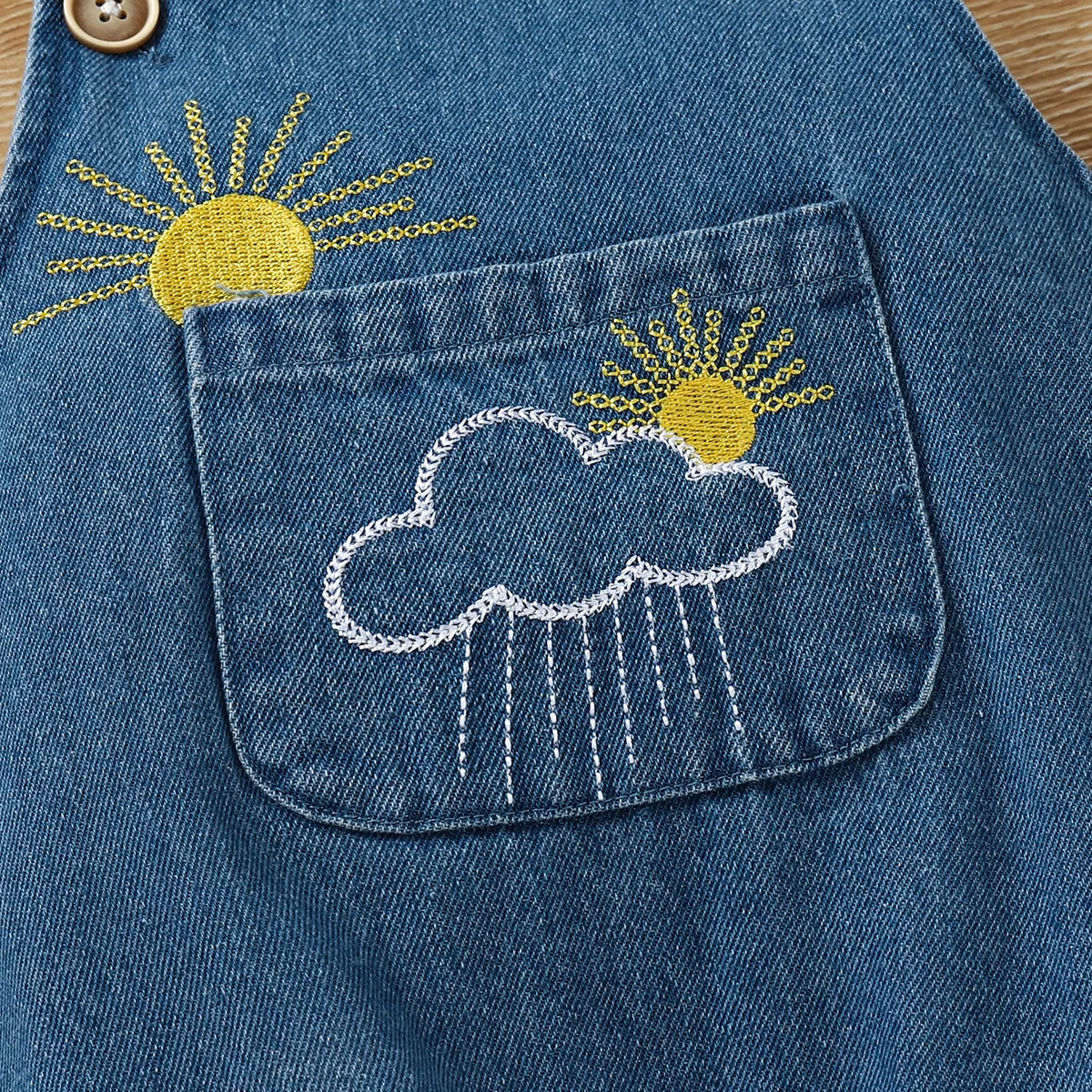 100% Cotton Baby Boy/Girl Embroidered Denim Overalls  big image 10