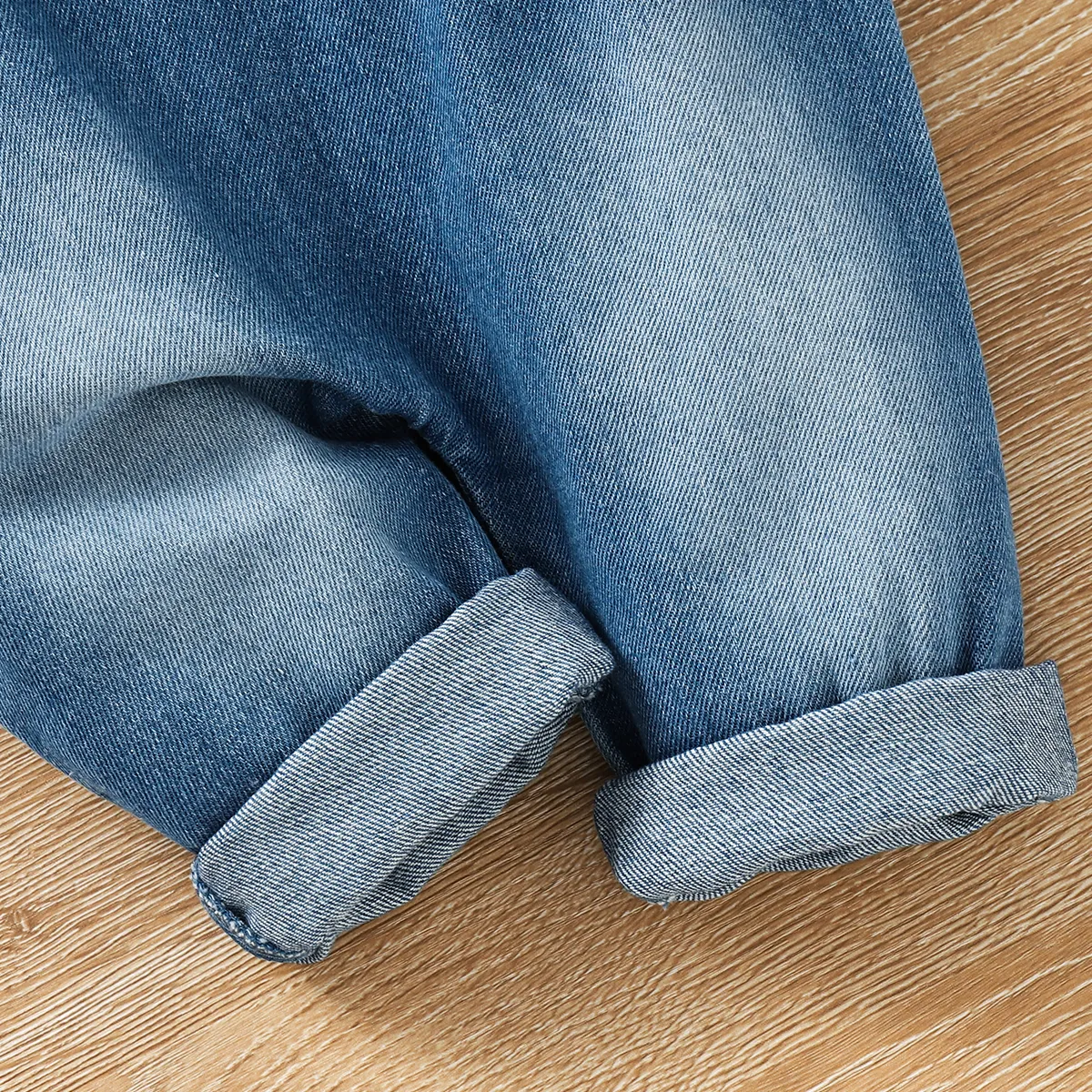 100% Cotton Baby Boy/Girl Embroidered Denim Overalls  big image 11
