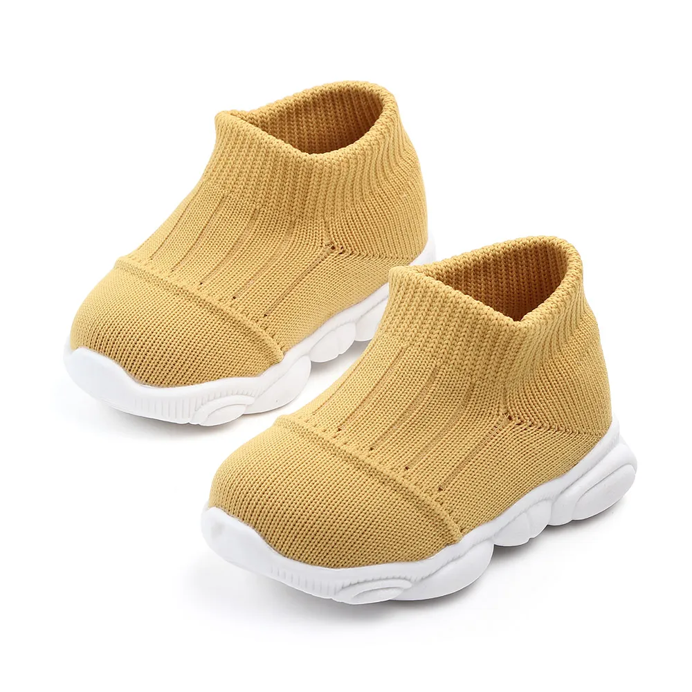 Baby / Toddler Fashionable Solid Flyknit Prewalker Athletic Shoes Yellow