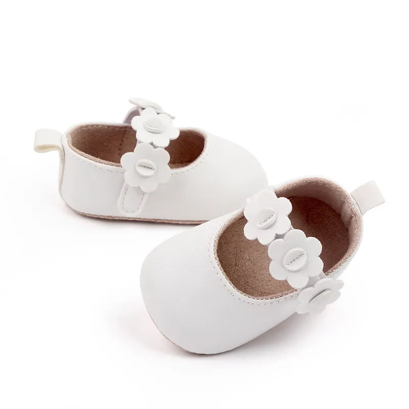 Baby / Toddler Floral Decor Prewalker Shoes White