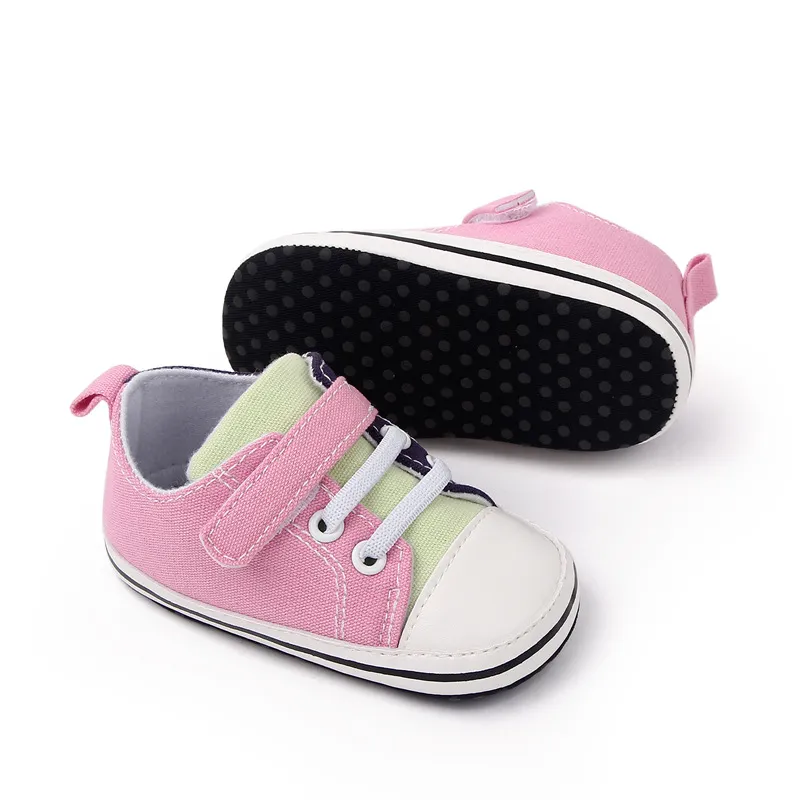 Baby / Toddler Color Block Canvas Shoes Pink big image 1