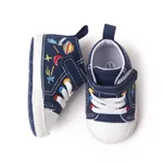 Baby / Toddler Embroidered  High Top Prewalker Shoes Deep Blue